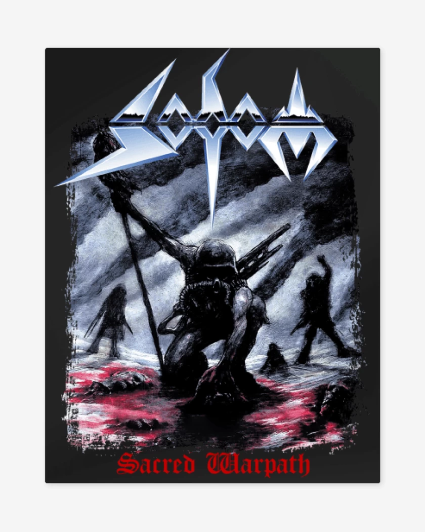 Print metalico Negro de Sodom Sacred Warpath
