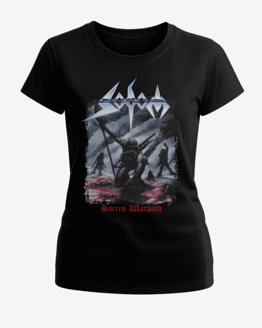Polera de Mujer Negro de Sodom Sacred Warpath