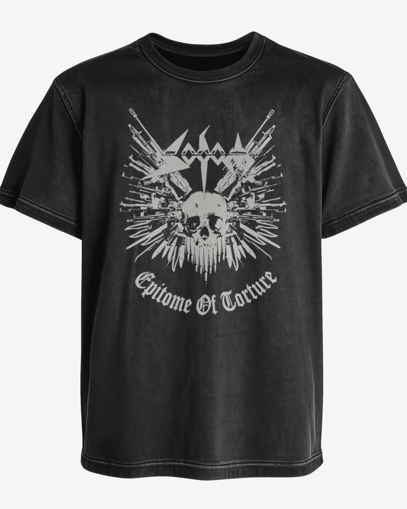Polera desgastada Negro de Sodom Epitome