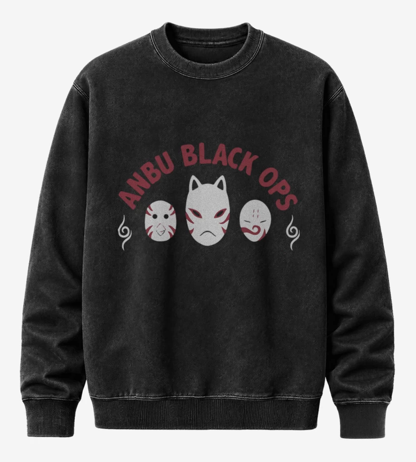 Poleron Polo Acid Wash Negro de Ambu black ops
