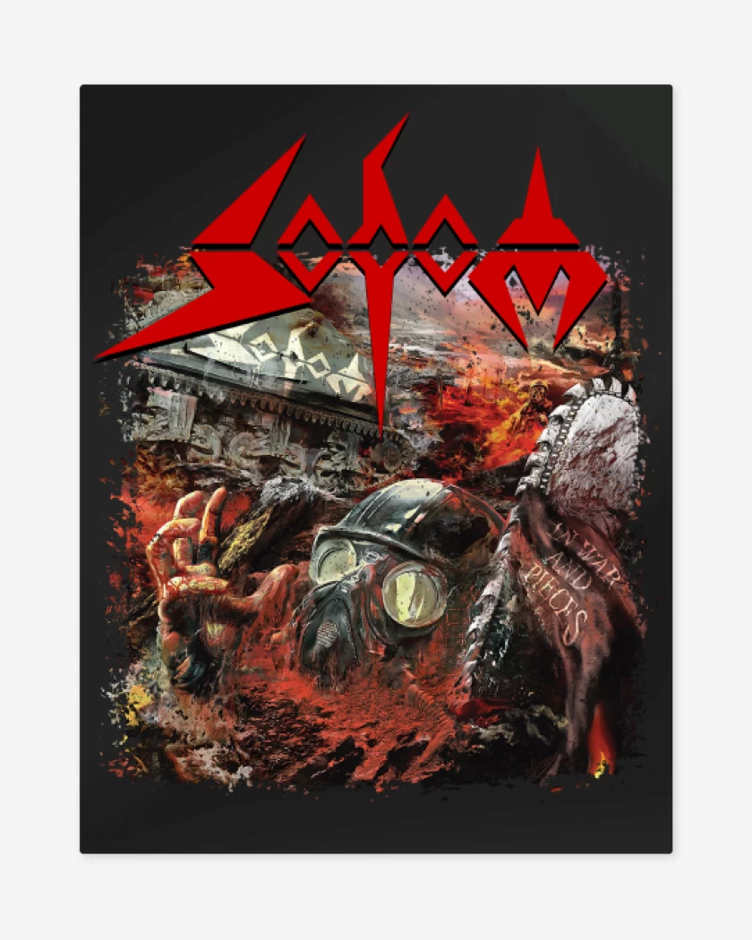 Print metalico Sodom In War and Pieces