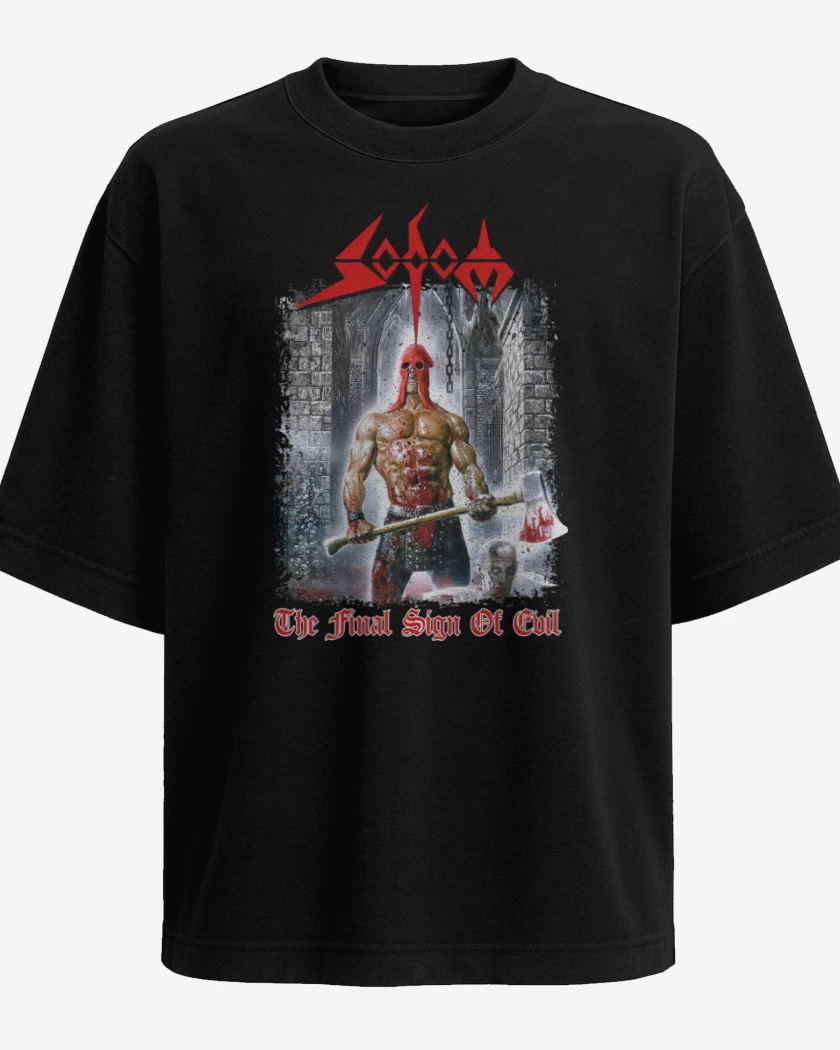 Polera Oversize Sodom The Final Sign of Evil
