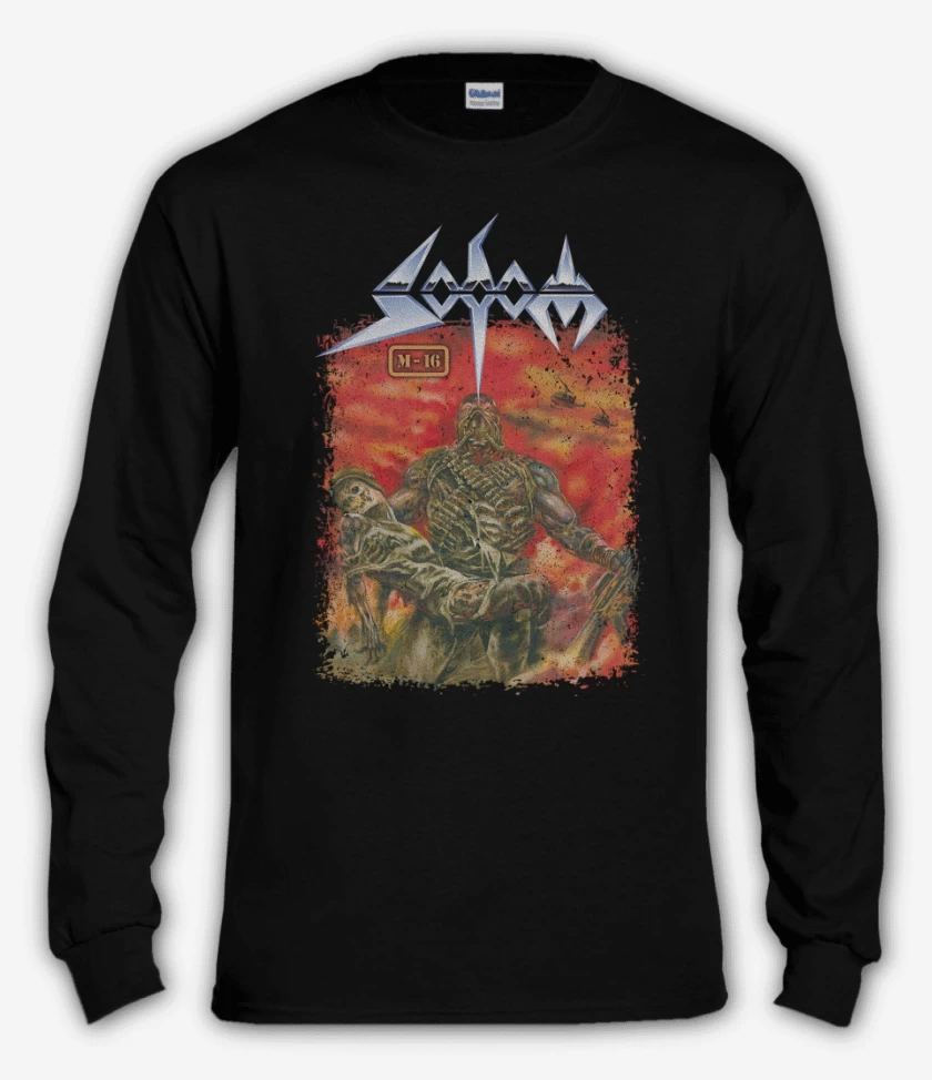 Polera manga larga Negro de Sodom M16