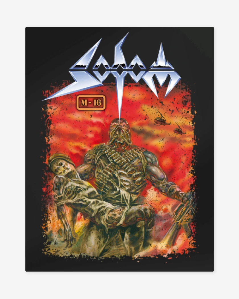 Print metalico Negro de Sodom M16
