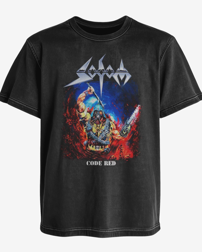 Polera desgastada Sodom Code Red