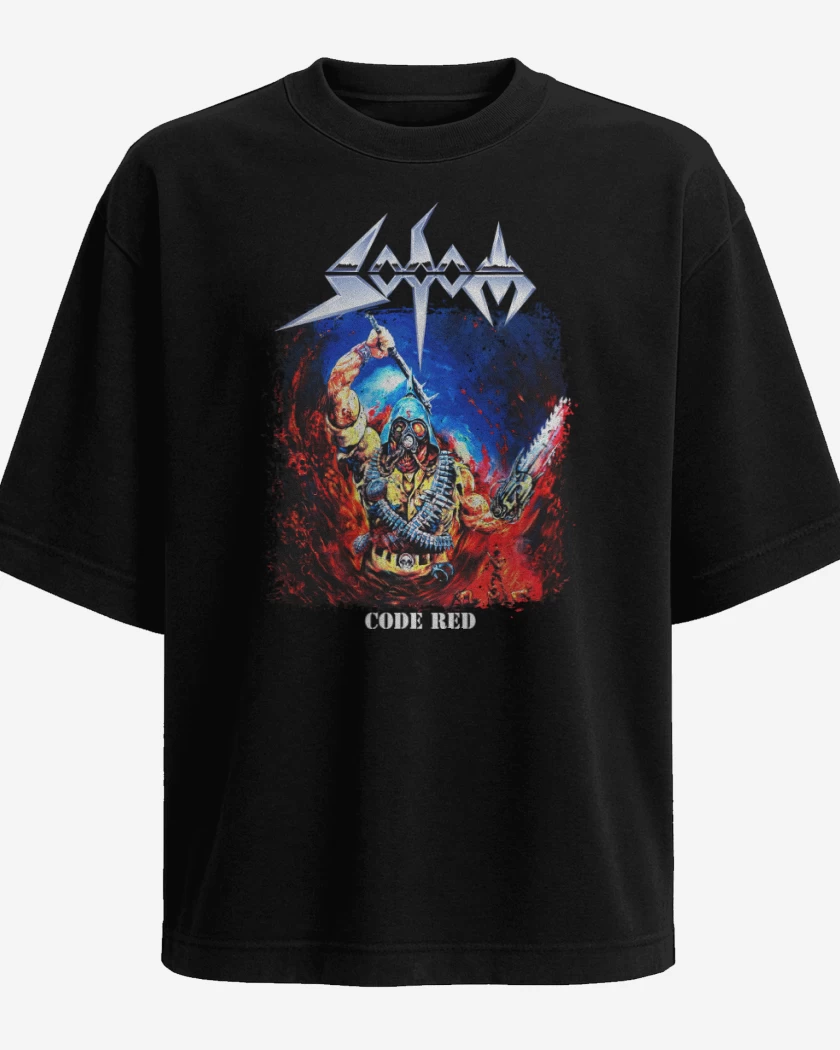 Polera Oversize Negro de Sodom Code Red