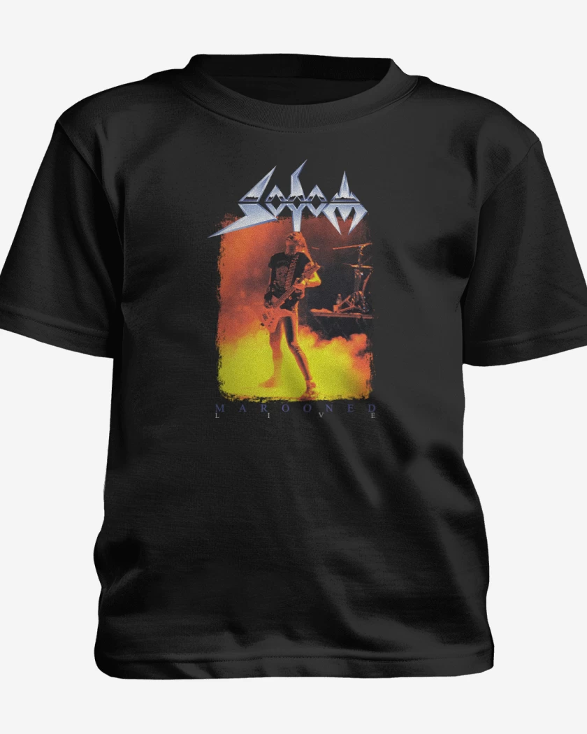 Polera de niño Negro de Sodom Marooned Live
