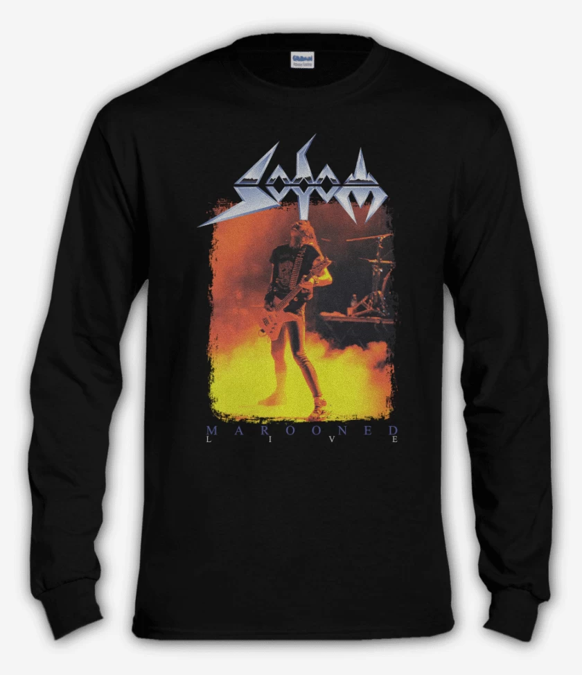 Polera manga larga Negro de Sodom Marooned Live