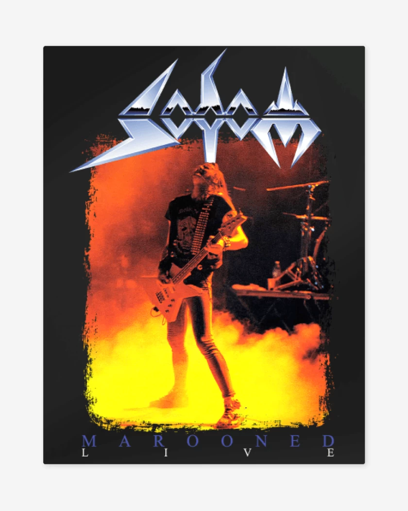 Print metalico Negro de Sodom Marooned Live