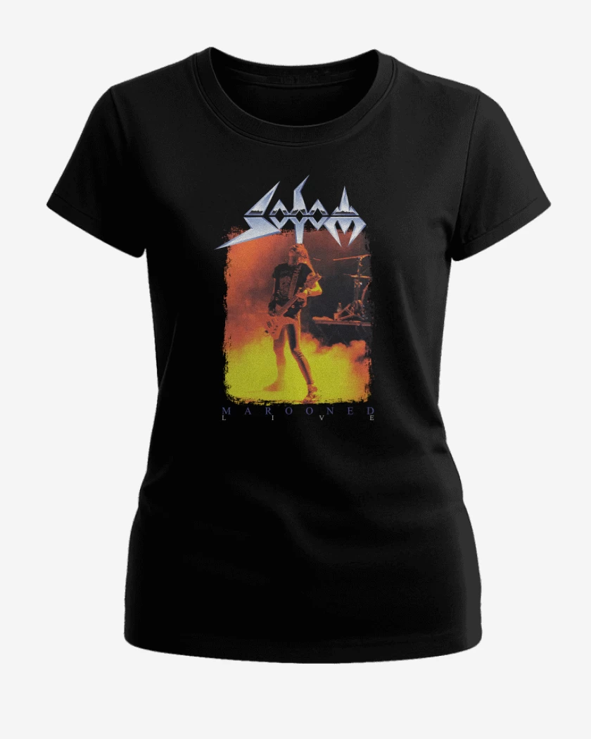 Polera de Mujer Negro de Sodom Marooned Live