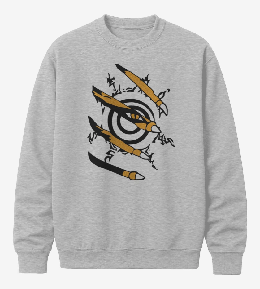 Poleron polo Gris Melange de Naruto 2