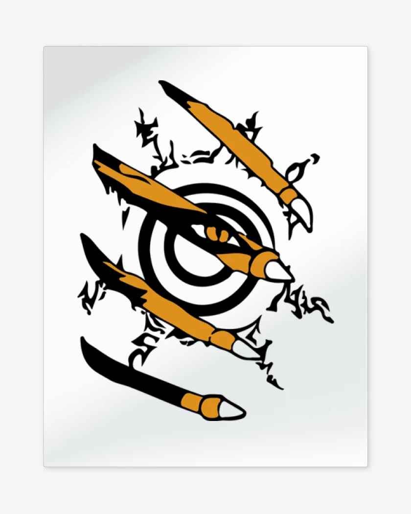 Print metalico Blanco de Naruto 2