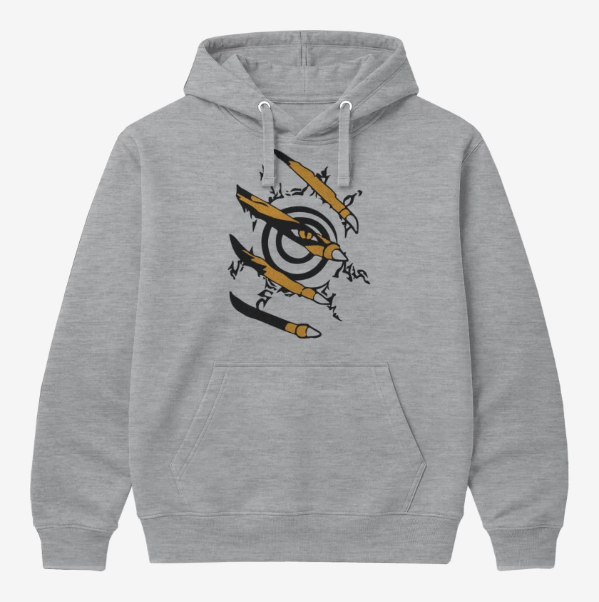 Polerón Canguro Gris Melange de Naruto 2