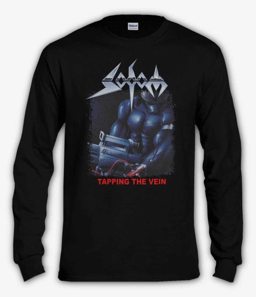 Polera manga larga Negro de Sodom Tapping The Vein