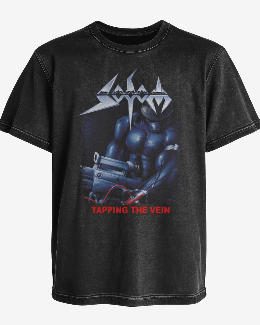Polera desgastada Negro de Sodom Tapping The Vein