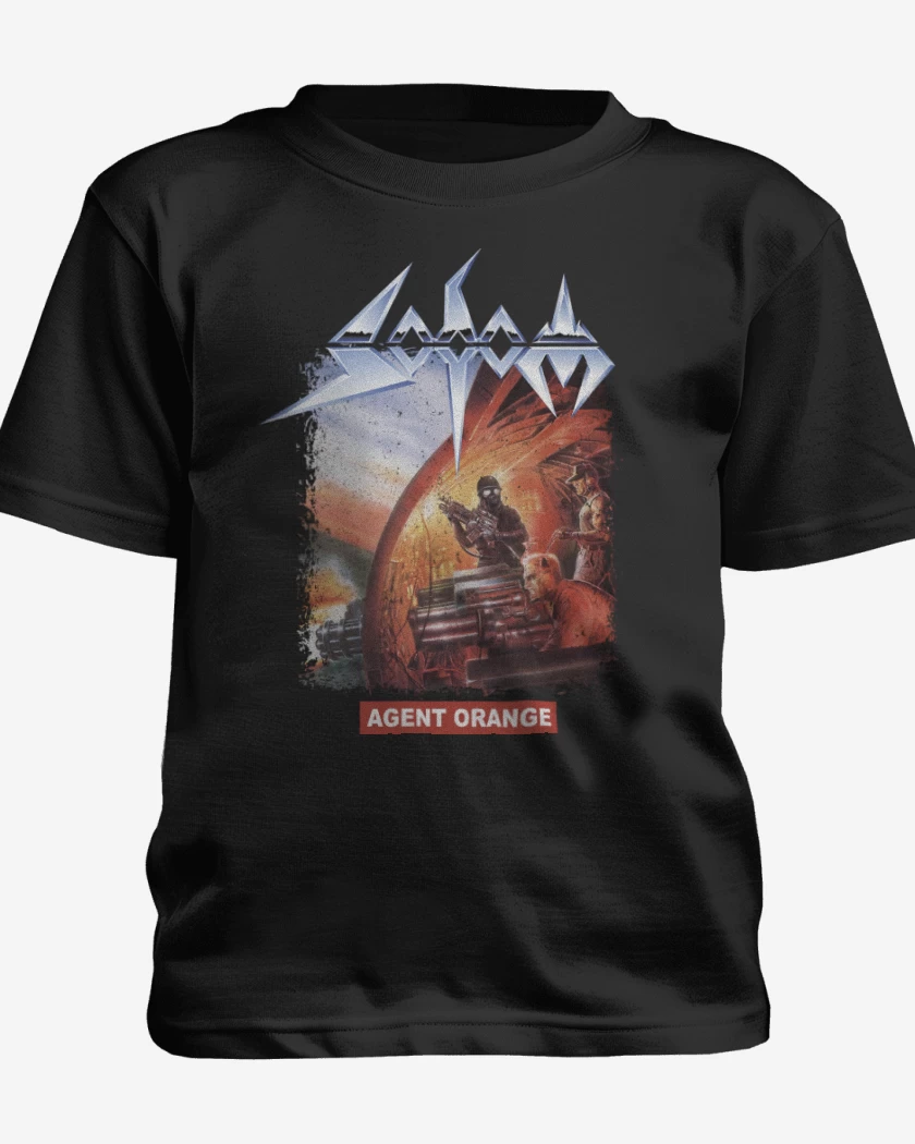 Polera de niño Negro de Sodom Agent Orange