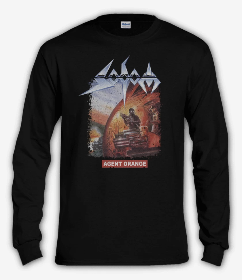 Polera manga larga Negro de Sodom Agent Orange