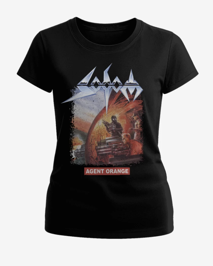 Polera de Mujer Negro de Sodom Agent Orange