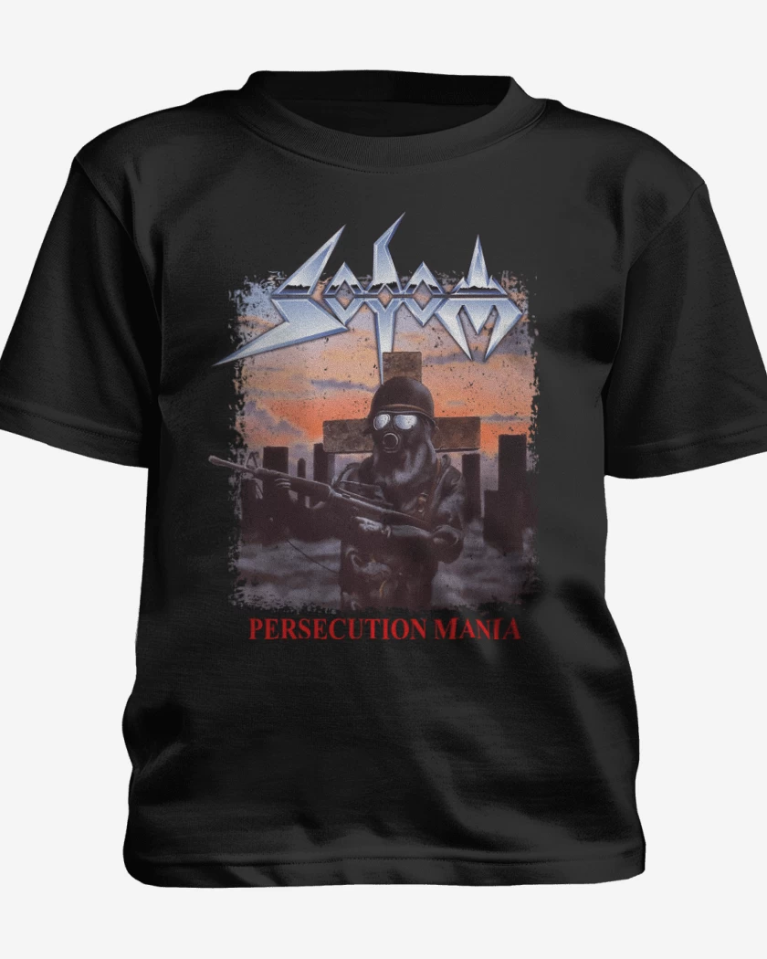 Polera de niño Negro de Sodom Persecution Mania