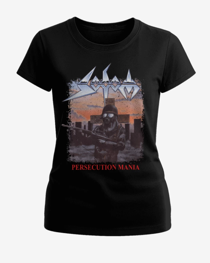 Polera de Mujer Negro de Sodom Persecution Mania