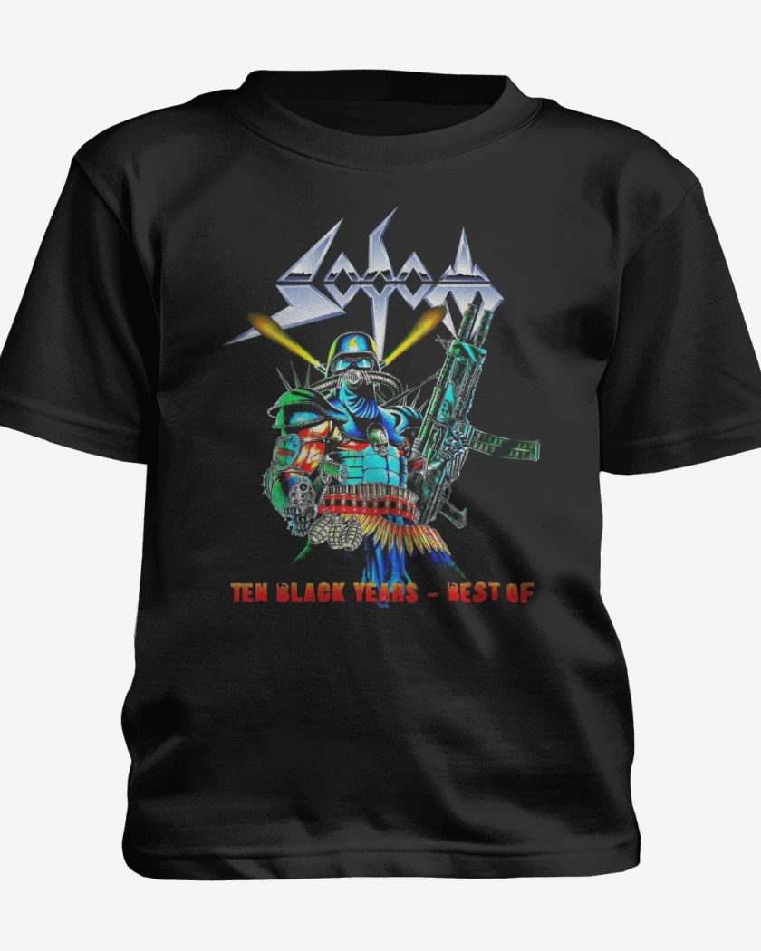 Polera de niño Negro de Sodom Ten Black Years