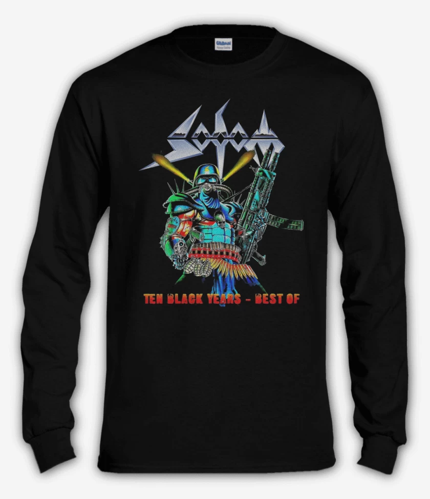 Polera manga larga Negro de Sodom Ten Black Years