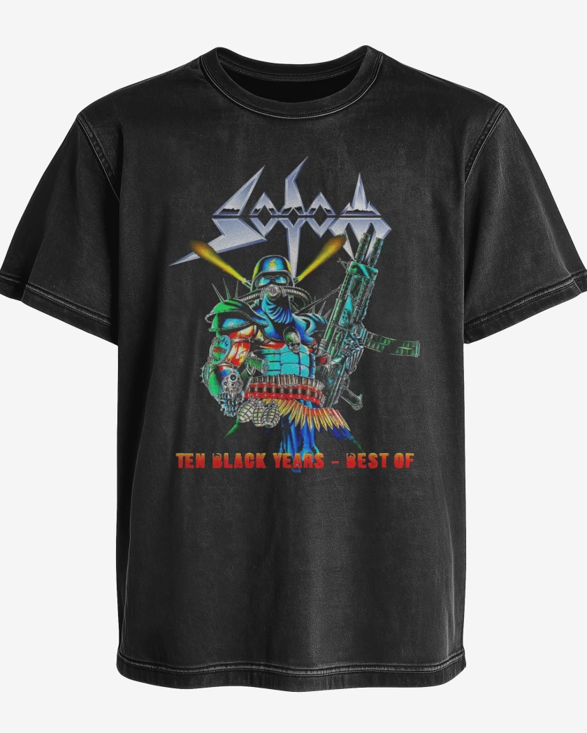 Polera desgastada Sodom Ten Black Years