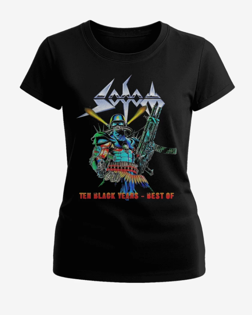 Polera de Mujer Negro de Sodom Ten Black Years