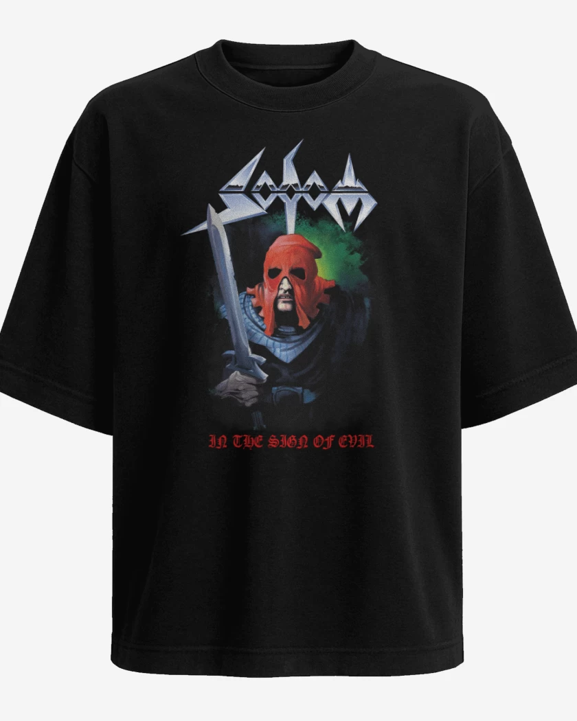 Polera Oversize Sodom In The Sign of Evil