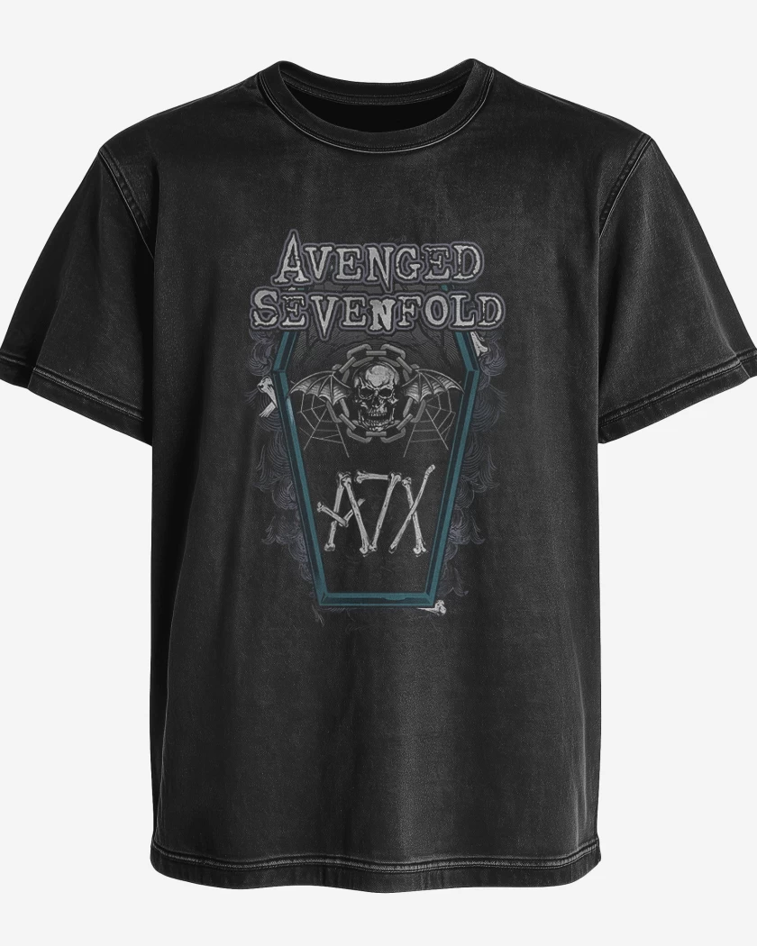 Polera desgastada Negro de A7X 2
