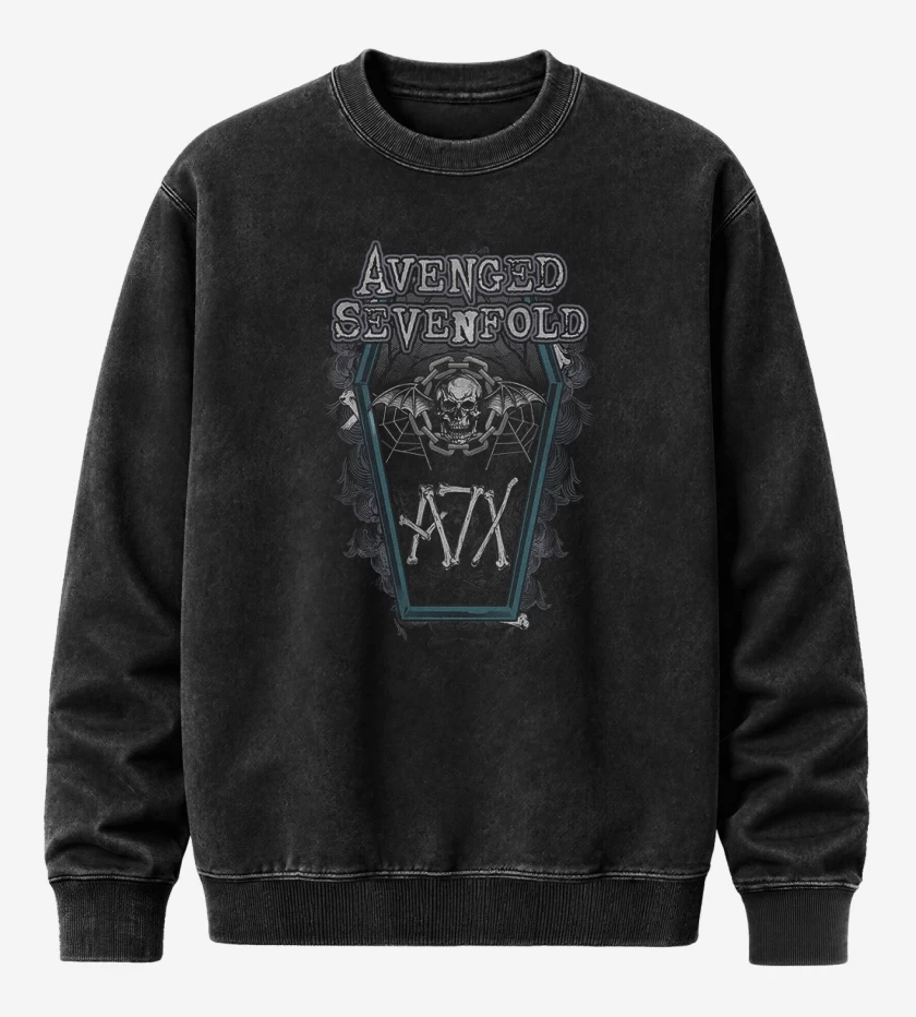 Poleron Polo Acid Wash Negro de A7X 2