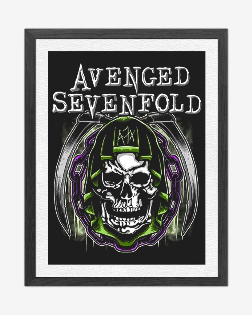 Cuadro decorativo Negro de A7X 3