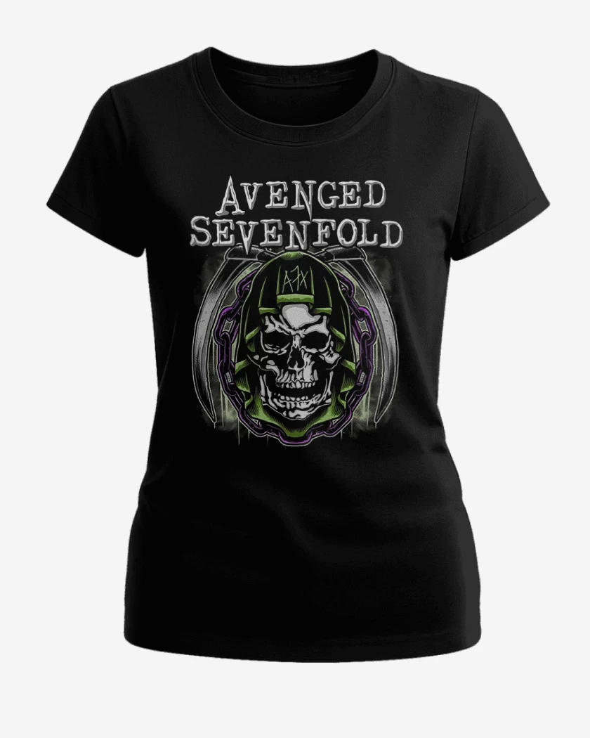 Polera de Mujer Negro de A7X 3