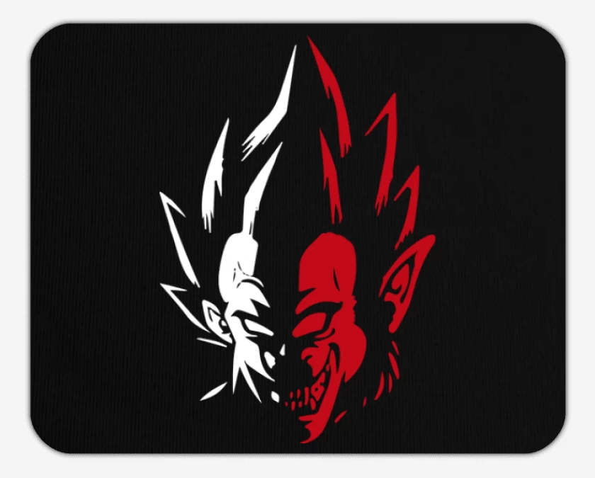 Mousepad Negro de Vegeta mono