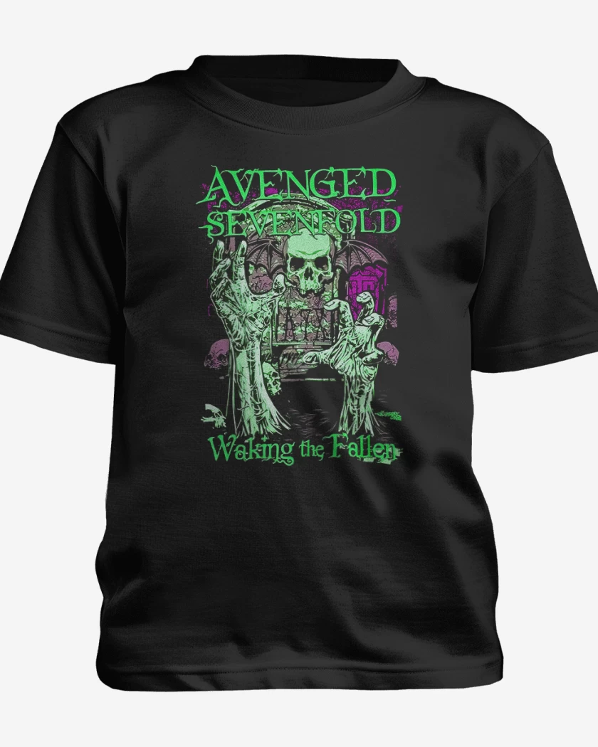 Polera de niño Negro de a7x waking the fallen