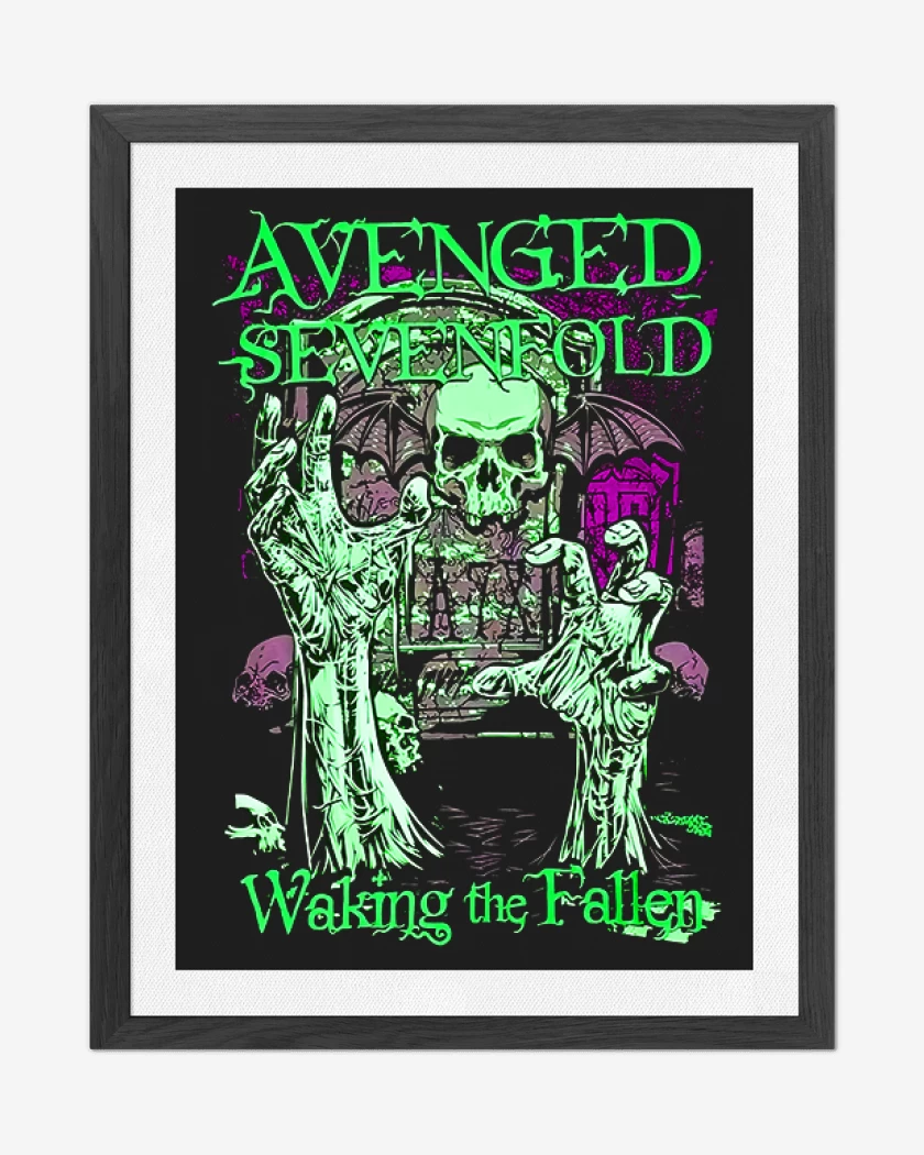 Cuadro decorativo Negro de a7x waking the fallen