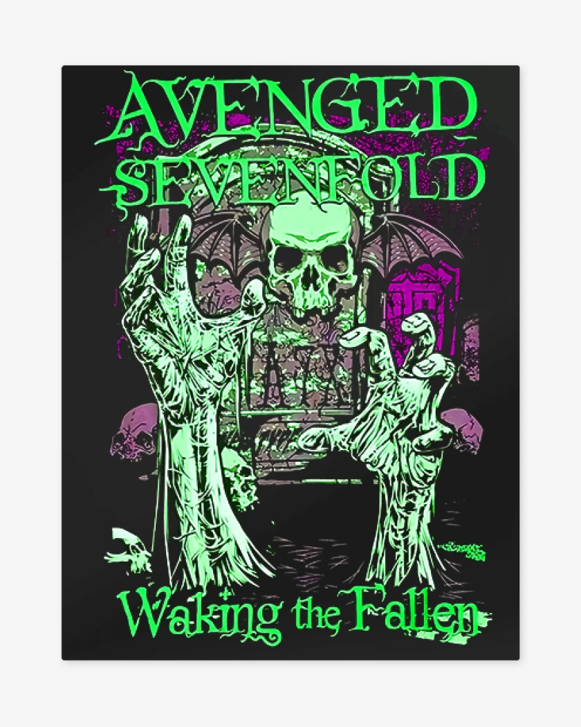 Print metalico Negro de a7x waking the fallen