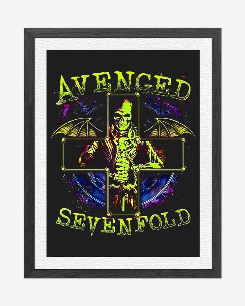 Cuadro decorativo Negro de Avenged 7 x