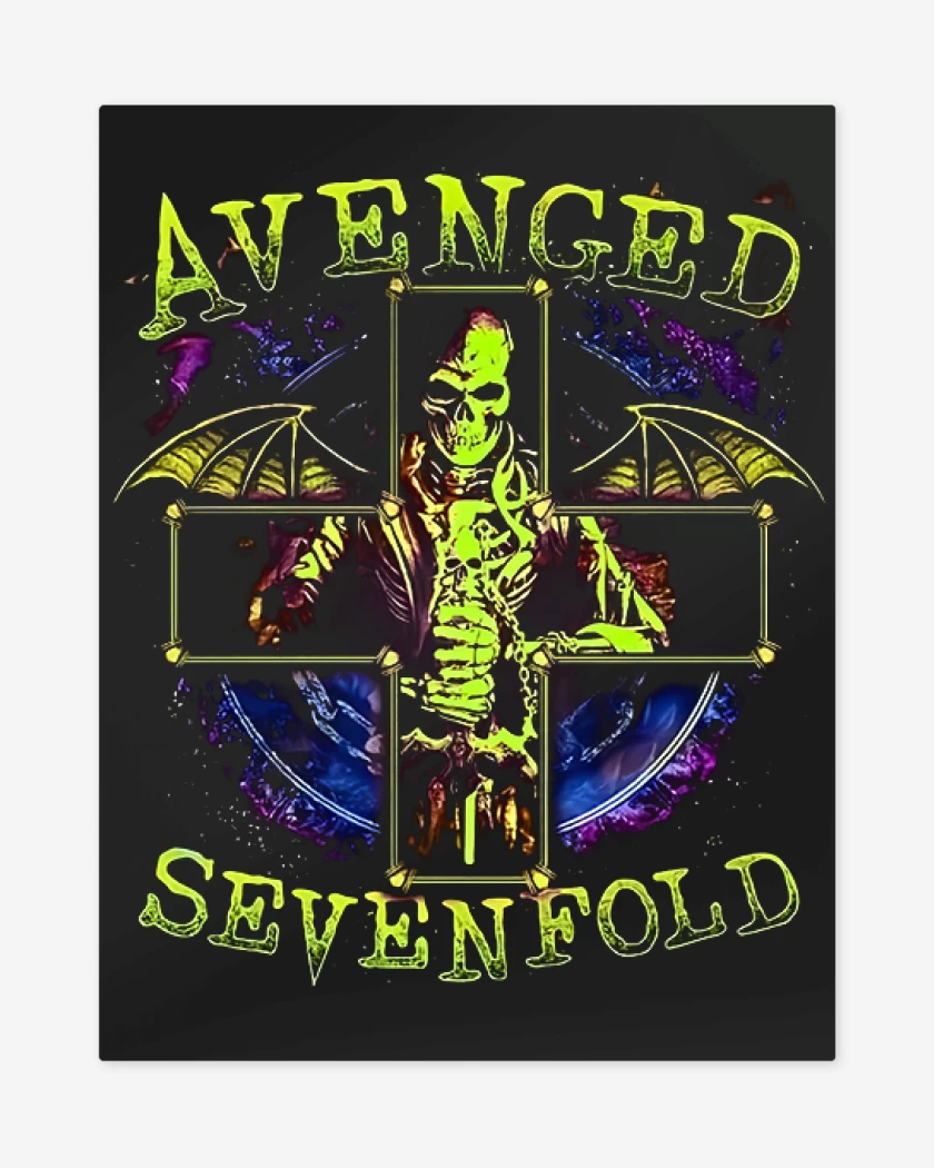 Print metalico Negro de Avenged 7 x