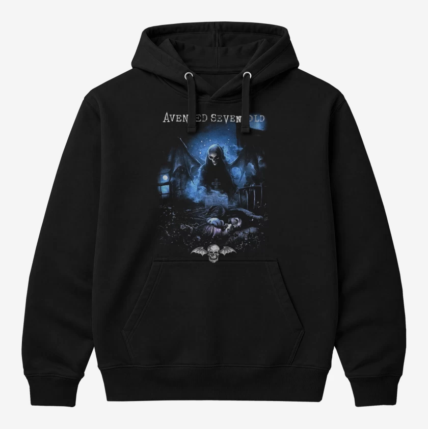 Polerón Canguro Negro de Avenged sevenfold Nightmare