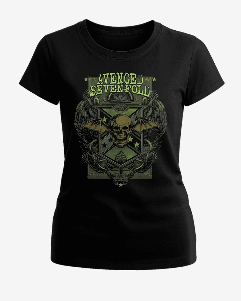 Polera de Mujer Negro de Avenged sevenfold 3