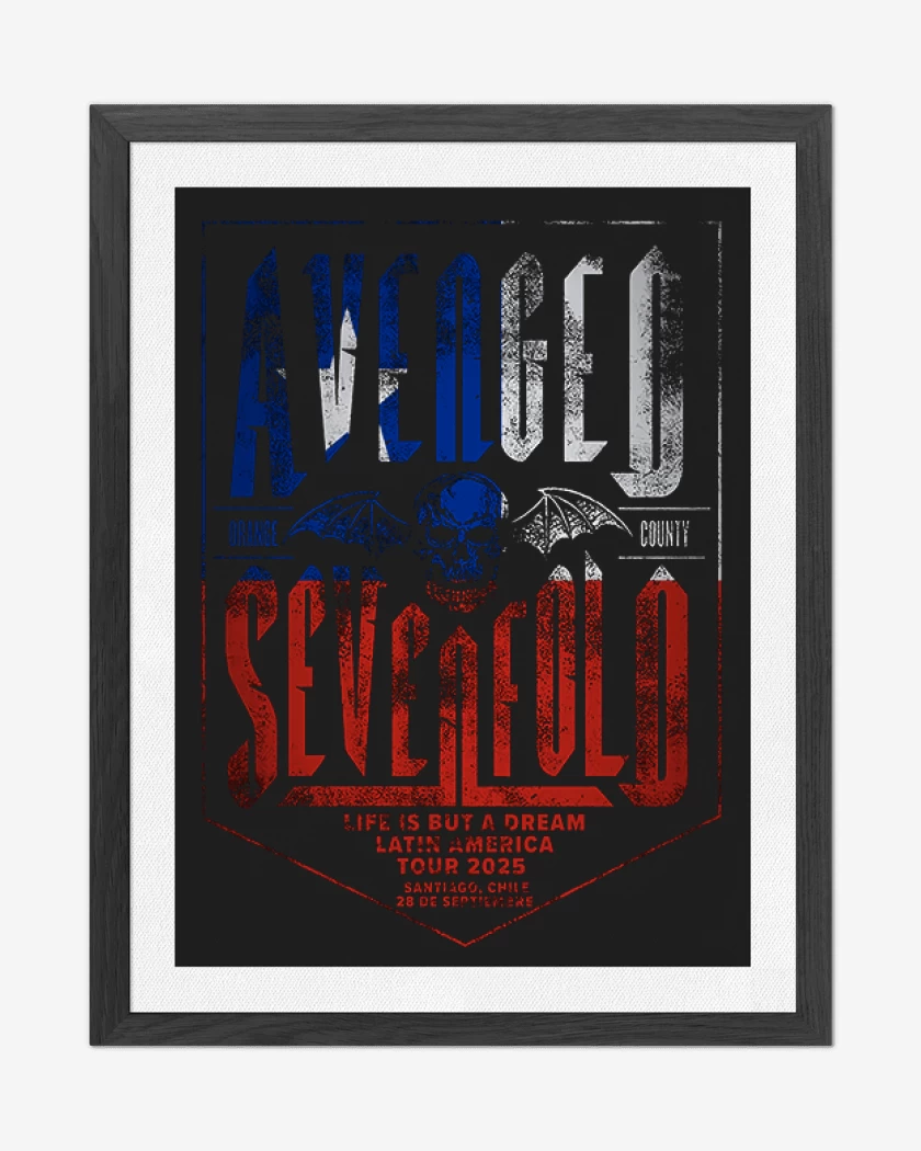 Cuadro decorativo A7X tour chile 2025