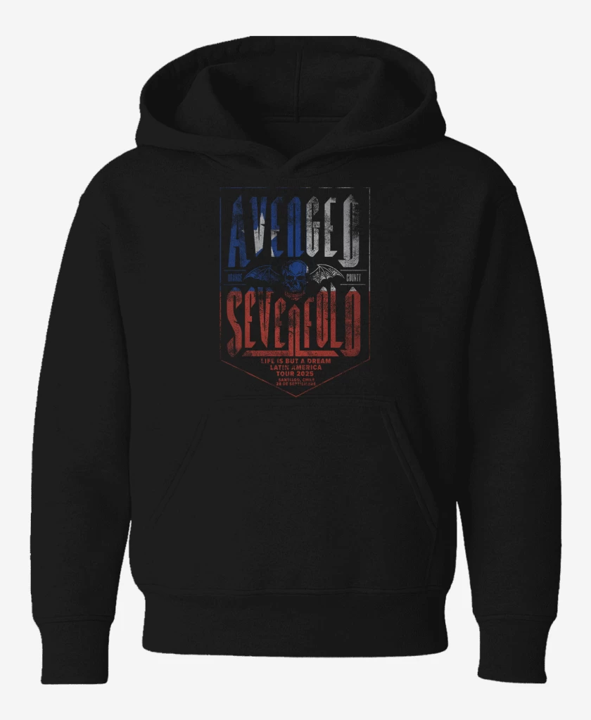 Poleron de niño Negro de A7X tour chile 2025
