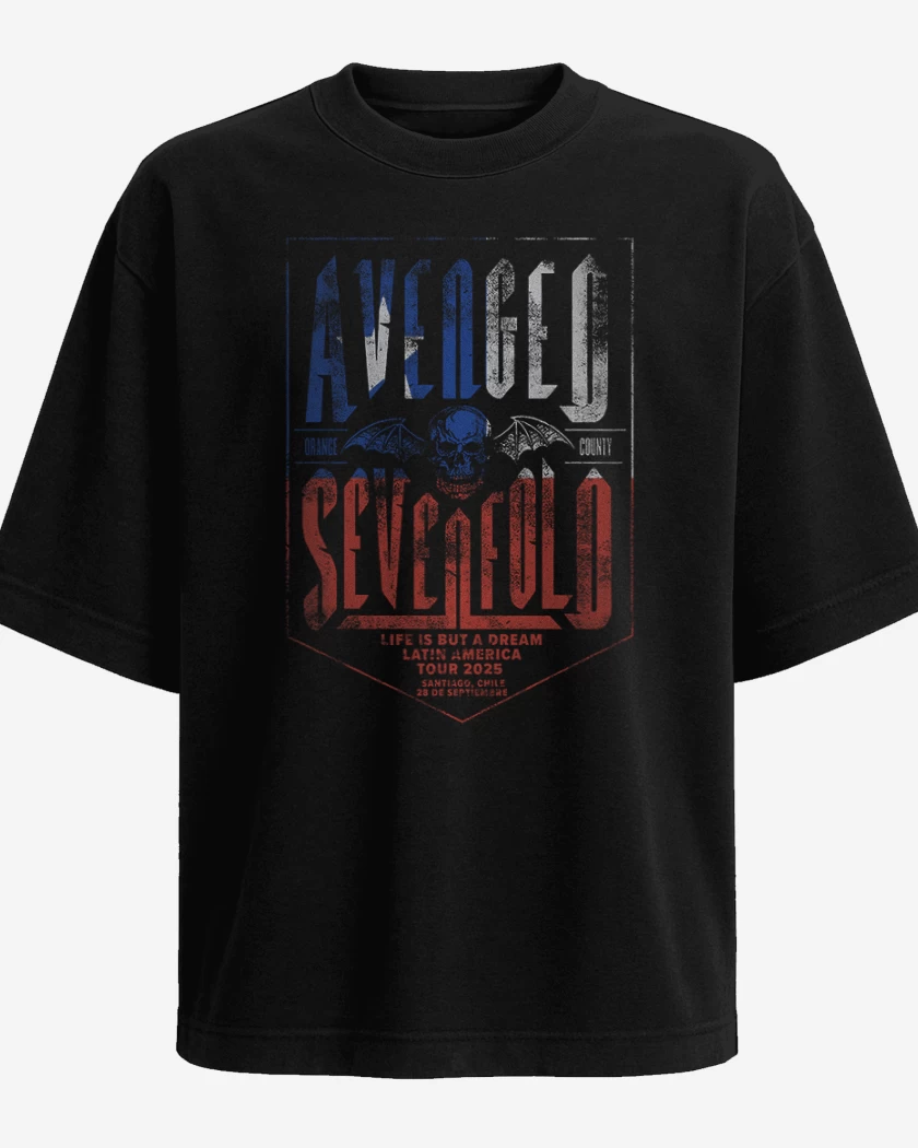 Polera Oversize A7X tour chile 2025