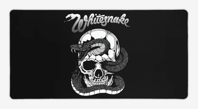 Mouse pad Gamer Negro de Whitesnake skull