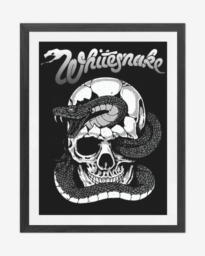 Cuadro decorativo Negro de Whitesnake skull