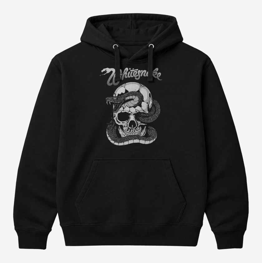 Polerón Canguro Negro de Whitesnake skull