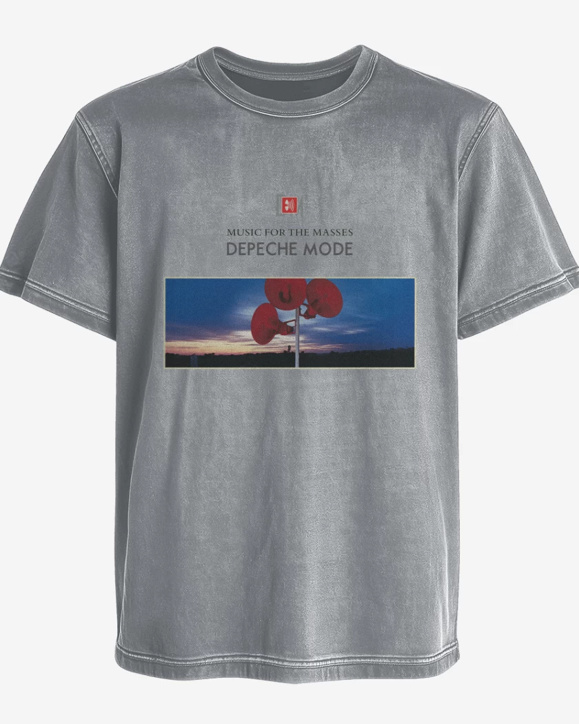 Polera desgastada Gris Melange de Music for the masses
