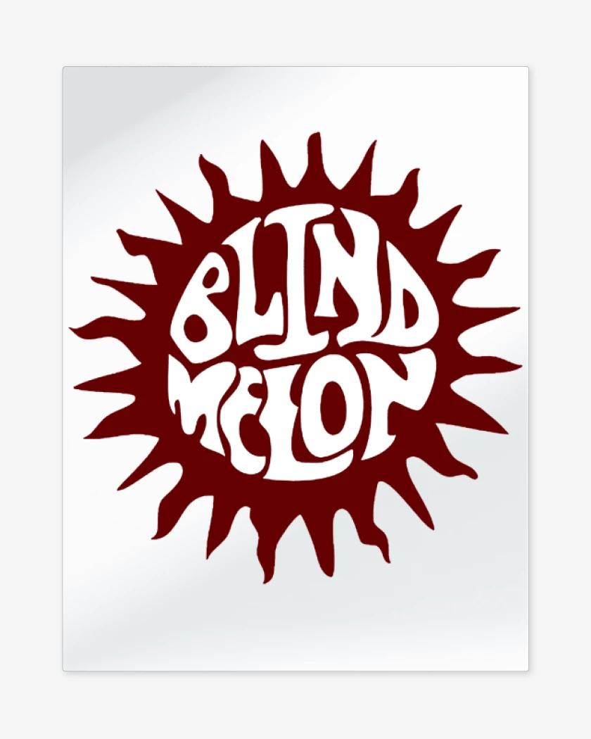 Print metalico Blanco de Blind Melon logo