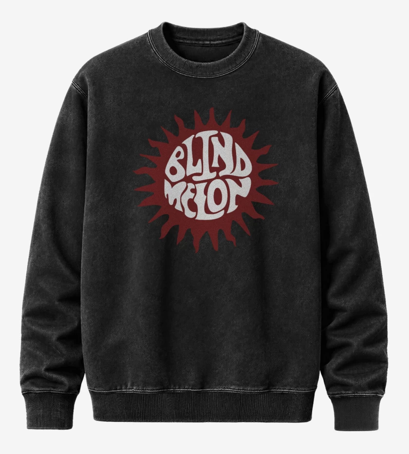 Poleron Polo Acid Wash Negro de Blind Melon logo